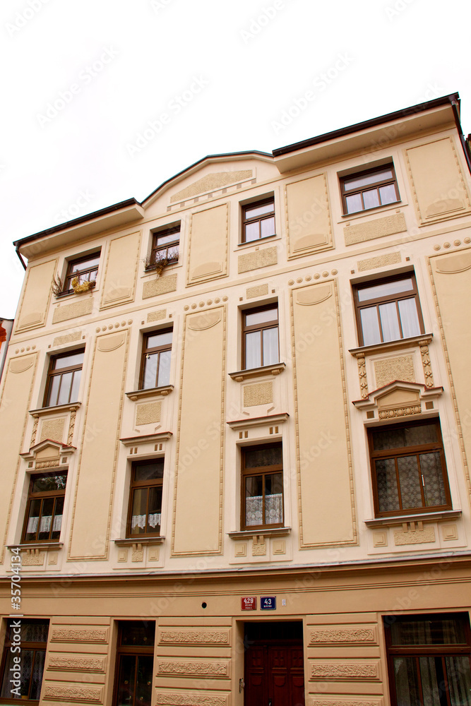 Old Prague city view - old buildings