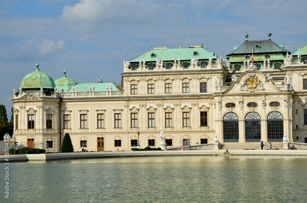 Face au Palais du Belvédère à Vienne