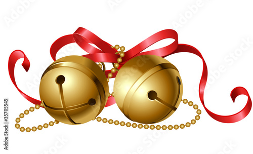 jingle bells with red bow photo