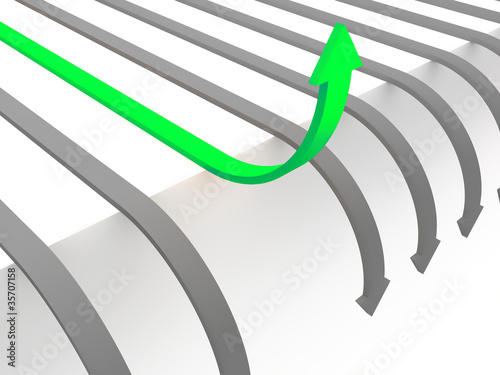 green arrow growing up. suc...