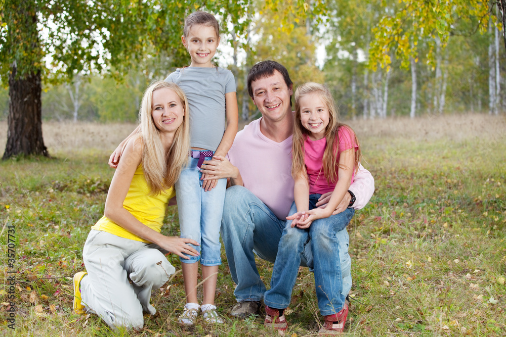 Fototapeta premium Happy family