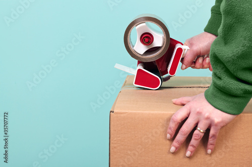 Fotografie Packaging a box