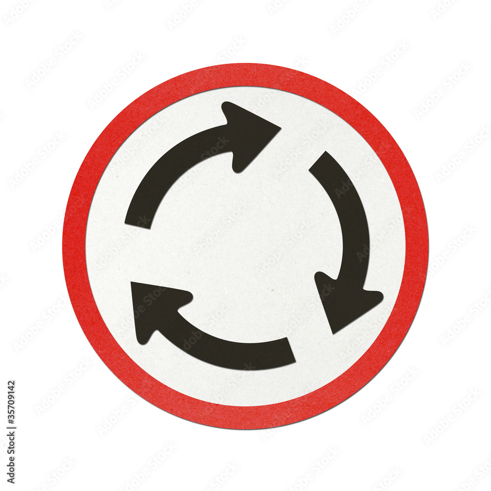 Traffic sign recycled paper Traffic sign recycled paper
