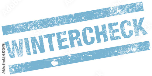 Stempel "WINTERCHECK" blau
