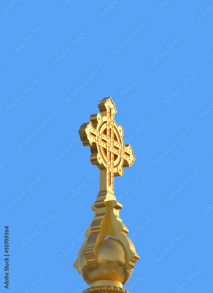 Fototapeta premium Big golden cross