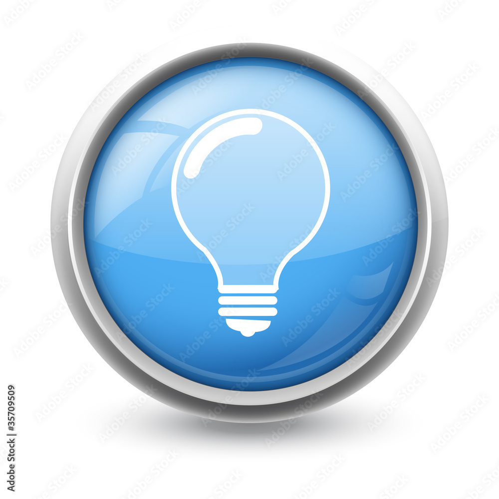Symbole glossy vectoriel ampoule idée Stock Vector | Adobe Stock