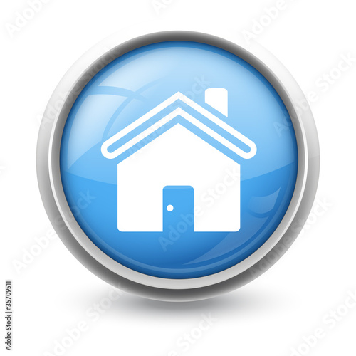 Symbole glossy vectoriel maison accueil