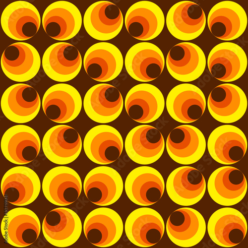 Muster mit Kreisen gelb braun photo