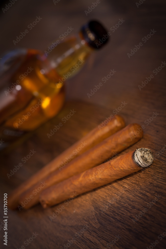 Fototapeta premium Whisky and cigars