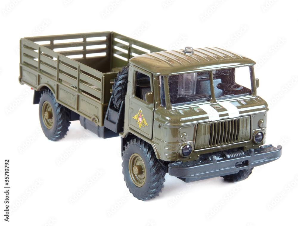 Collectible Model Russian GAZ-66, isolated on a white background