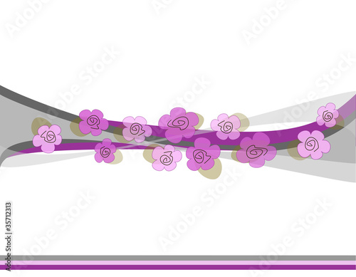 sfumature di grigio con fiori viola