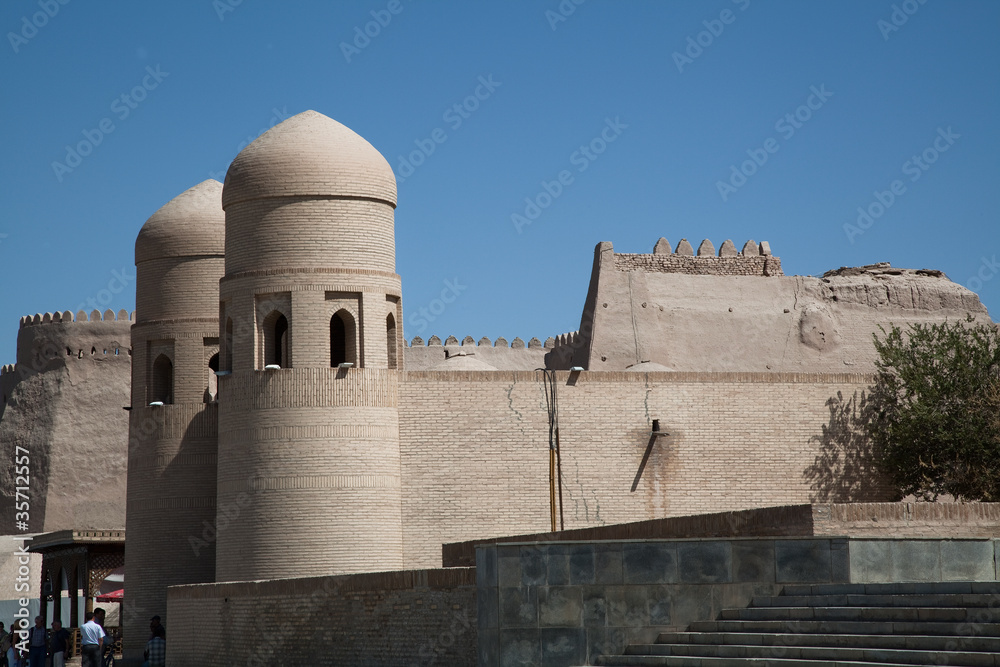 Uzbekistan The old city walls