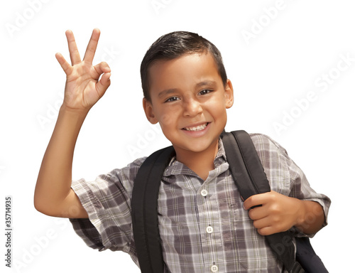 Happy Young Hispanic Boy Re...