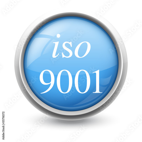 Symbole glossy vectoriel norme ISO 9001