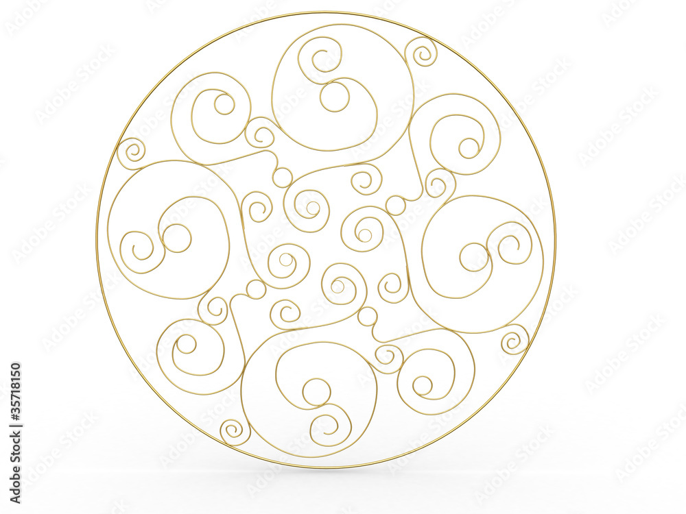 Golden mandala on a white background №5 Golden mandala on a white background №5