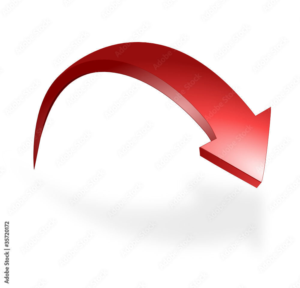 flêche rouge 3d