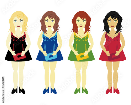 four glamour girls