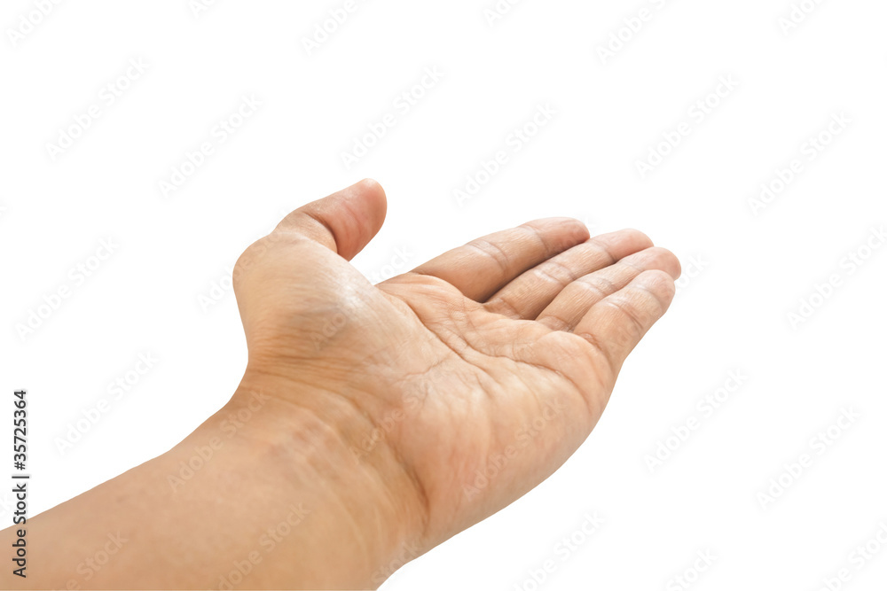 men hand isolated on white background men hand isolated on white background