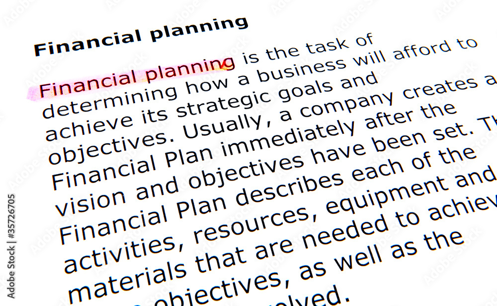 Fototapeta premium financial planning