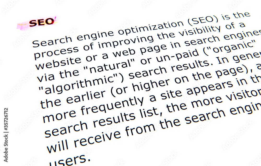 Fototapeta premium SEO