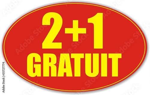 bouton 2+1 gratuit