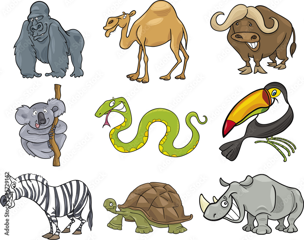 Naklejka premium cartoon animals set