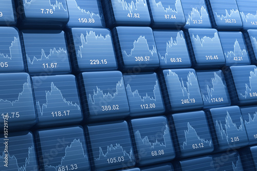 Tapety artystyczne Stock index cubes