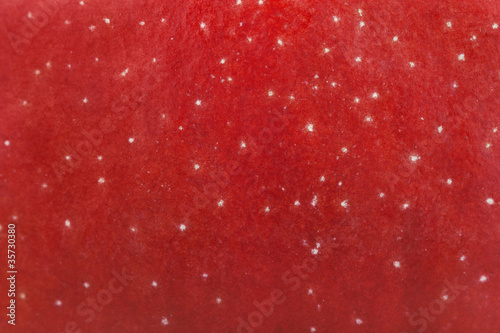 Closeup of red apple texture