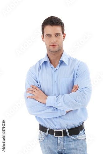 Studio portrait of handsome man