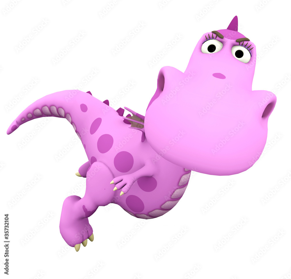 baby dragon pink in the big head is flying baby dragon pink in the big head is flying