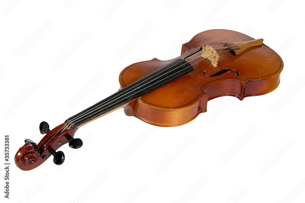 Fototapeta premium Violin, isolated on a white background