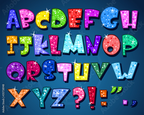 Sparkling alphabet