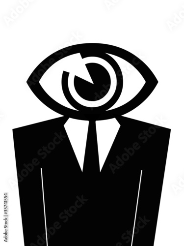 Eye man illustration.