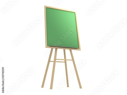 school green board over white background