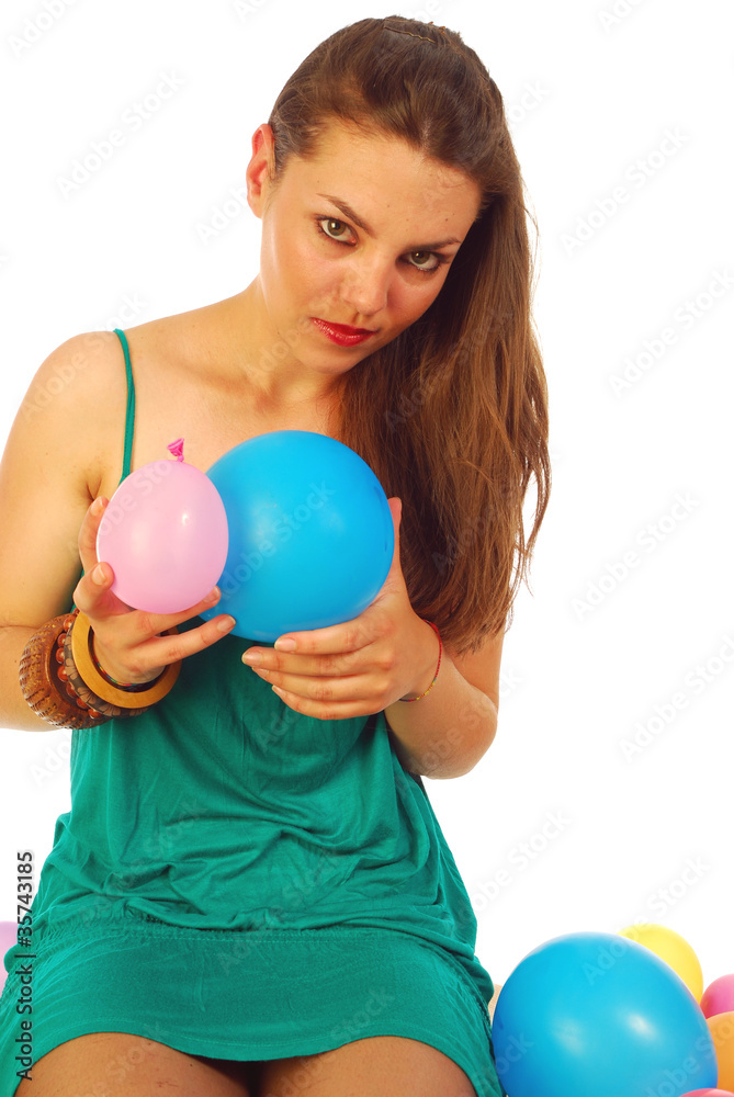 Playing with balloons Playing with balloons