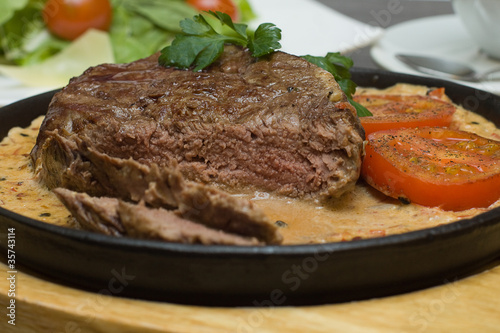Italian cuisine - steak with pepper