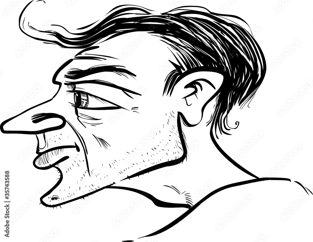 Fotografija man profile caricature