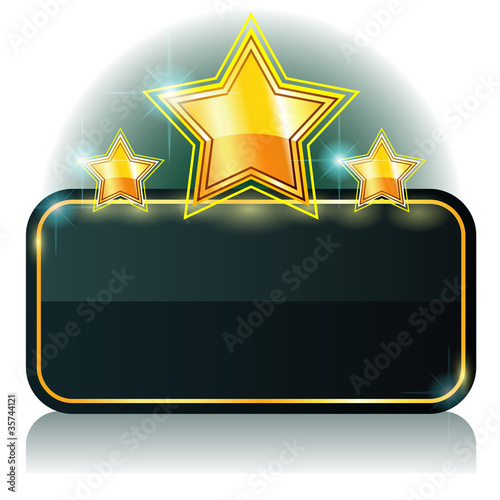 Banner with three stars