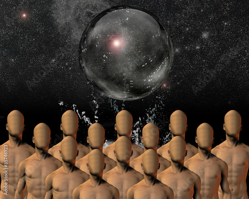 Photography Crowd under sphere