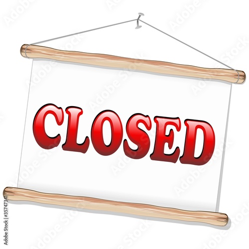 Cartello Closed Chiuso-Closed Panel Background-Vector