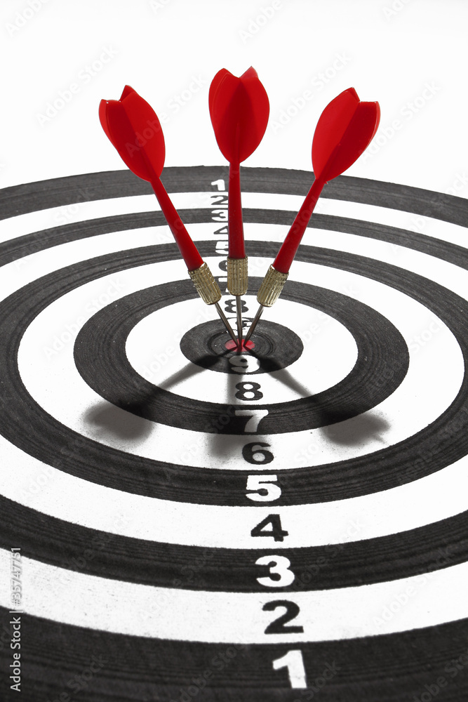 three red darts on target three red darts on target