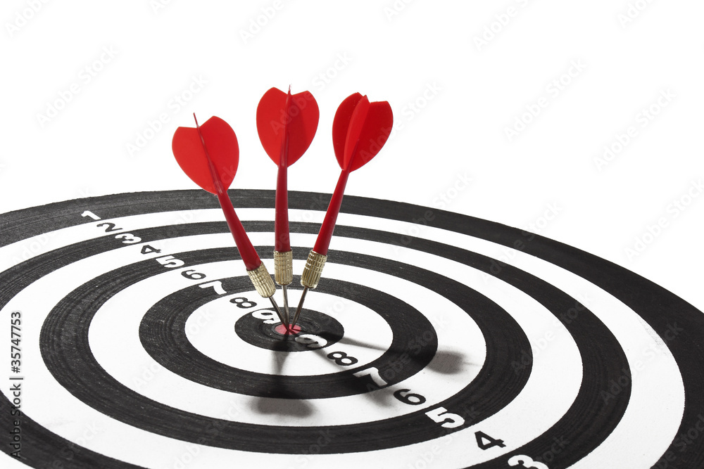 red darts smack in the center of the board red darts smack in the center of the board