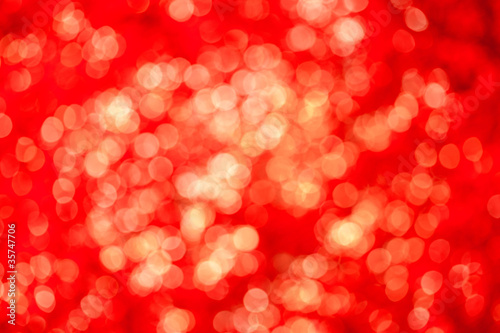 Abstract defocused blur red christmas lights