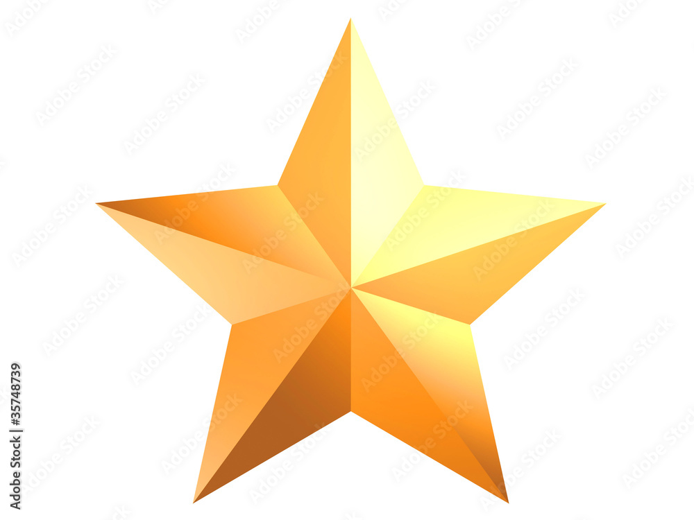 gold shiny star on white gold shiny star on white