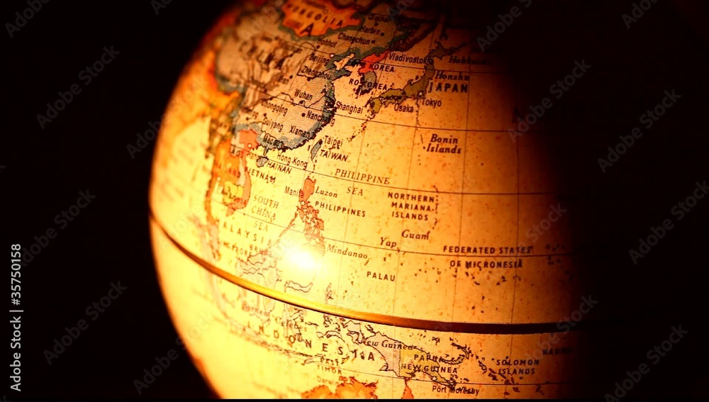 Close-up old globe