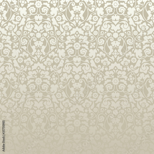 Seamless Damask Pattern Silver/Gold Wallpaper