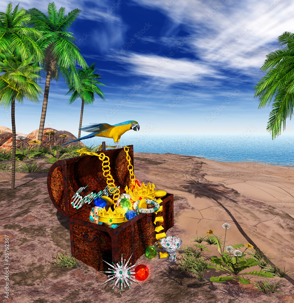 Obraz premium 3D - EGN - Treasure - Pirate