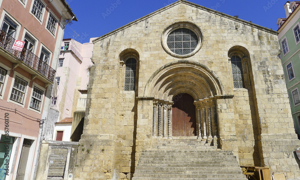 Coimbra, famous town of Portugal. Old church view.