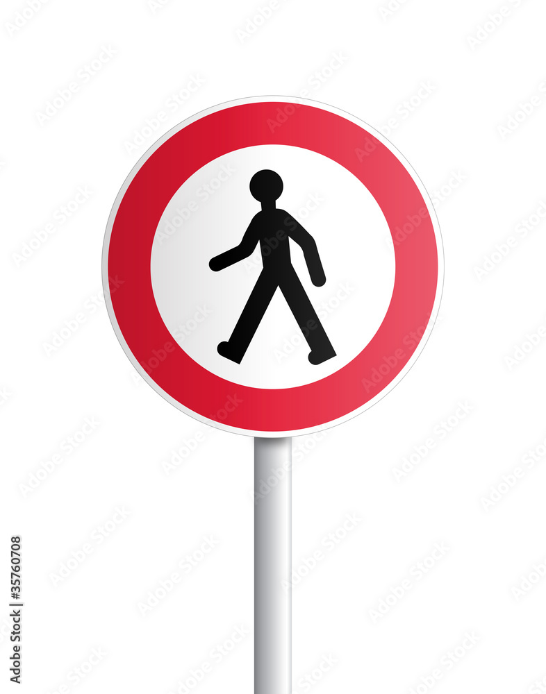 Panneau - acces interdit aux piètons Panneau - acces interdit aux piètons
