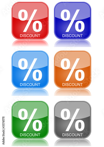 Discount   "6 buttons of different colors"
